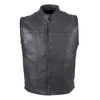 Genuine Leather Mens Motorcycle Club Vest