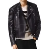 New Desgin Patches Genuine Cheap Sexy Winter Leather Jacket / Fashion Genuine Sheepskin Leather Jacket Made In Pakistan For Men