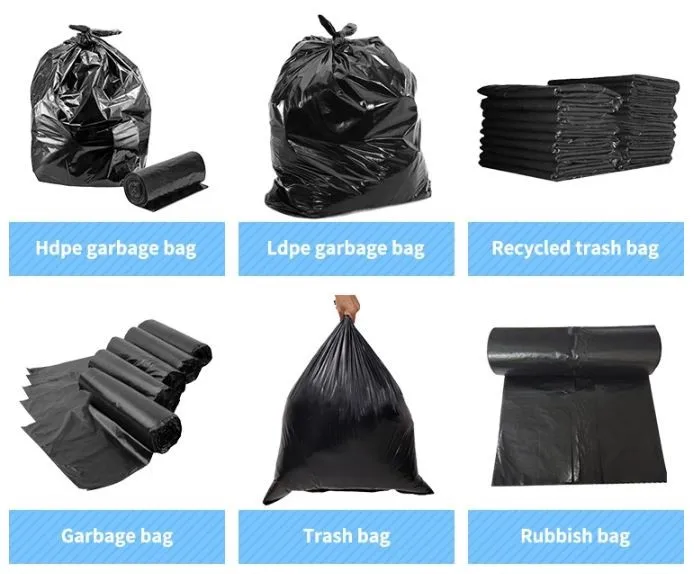 Heavy Duty Contractor Garbage Bags With Flap Tie Ldpe Waste Bags ...