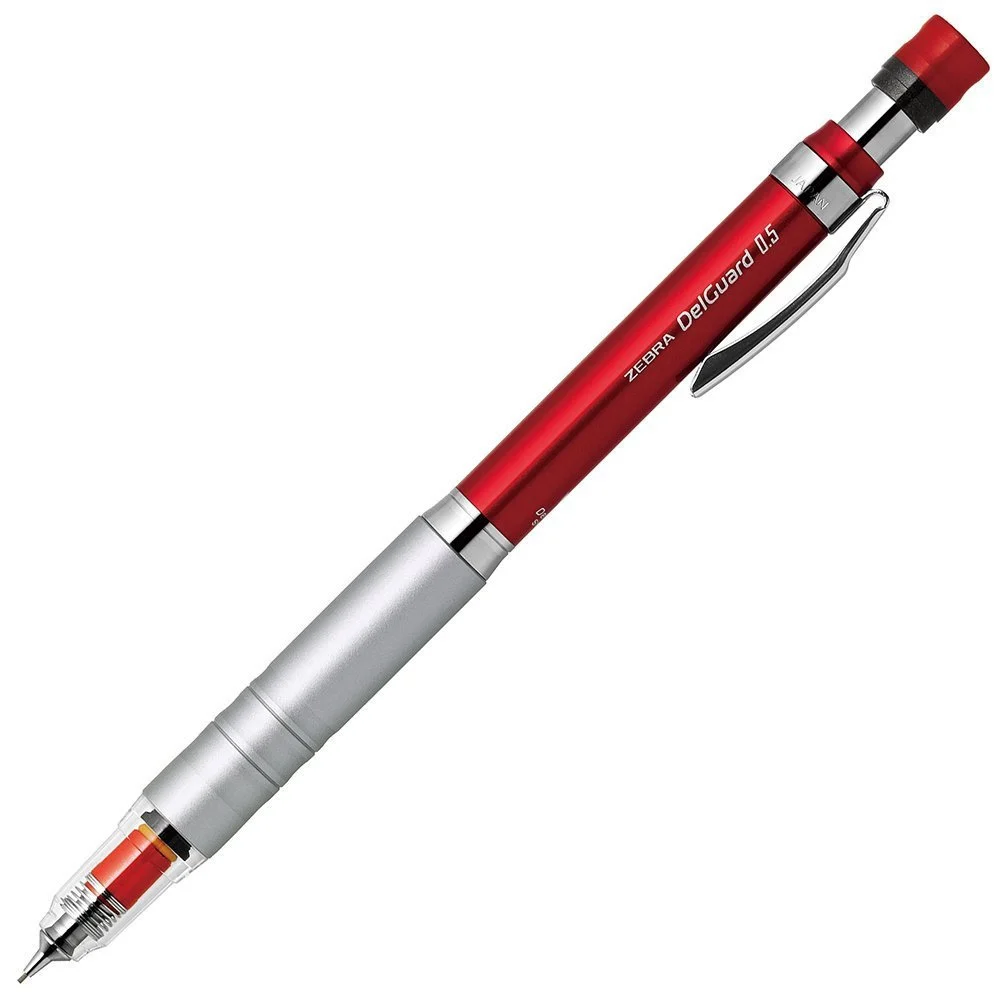 Zebra Mechanical Pencil Delguard Type Lx 0.5mm Red Pma86r Made In