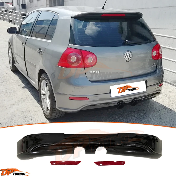 V.w Golf Mk5 2003 - 2009 R32 Style Rear Lip Splitter Blade With ...