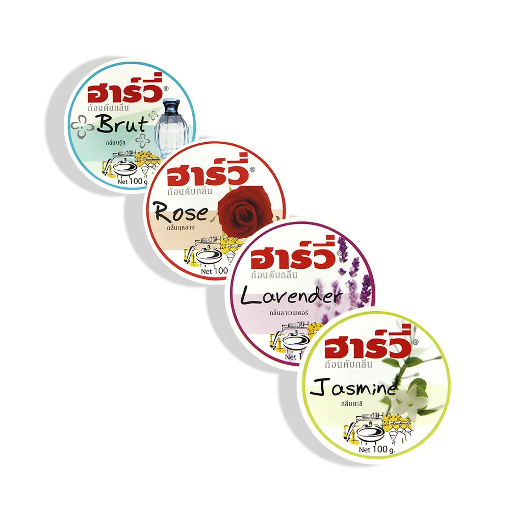 Harvie Toilet And Closet Deodorizer Block Rose Scented Refill 100g