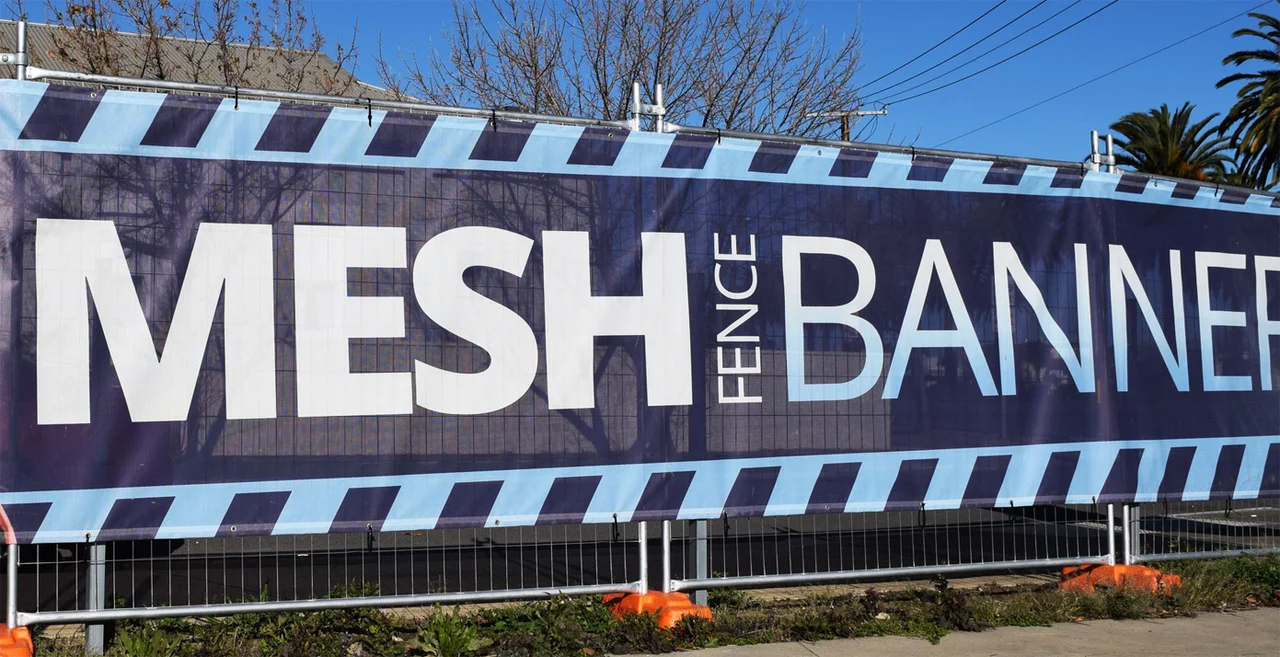 Mesh Vinyl Banners Custom Printed In Full Color Scrim Perforated