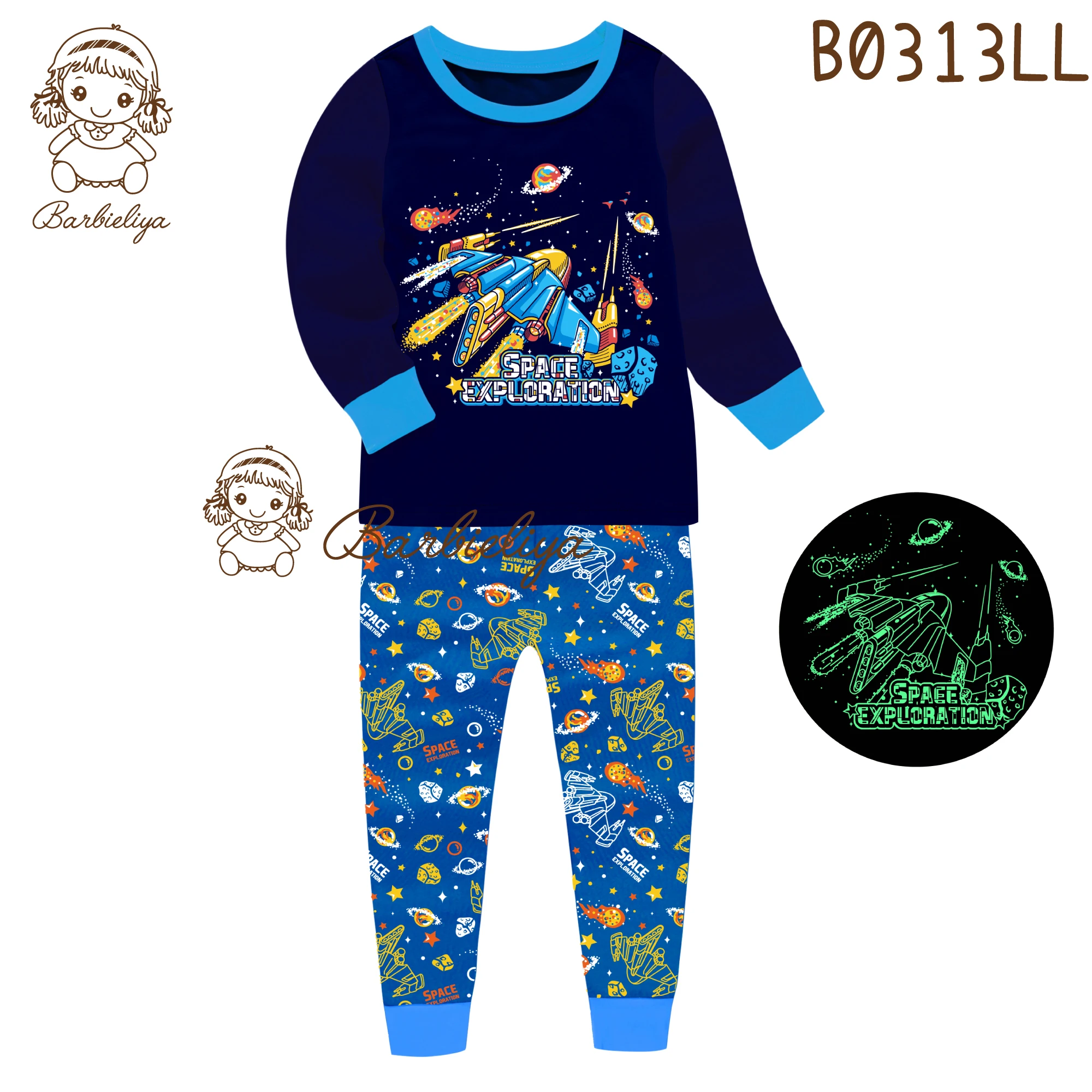 B0313LL.jpg  ailubee forzen kids lounge set cartoon sleepwear disney dress mickey