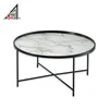 Luxury Marble Top And Metal Round Coffee Table