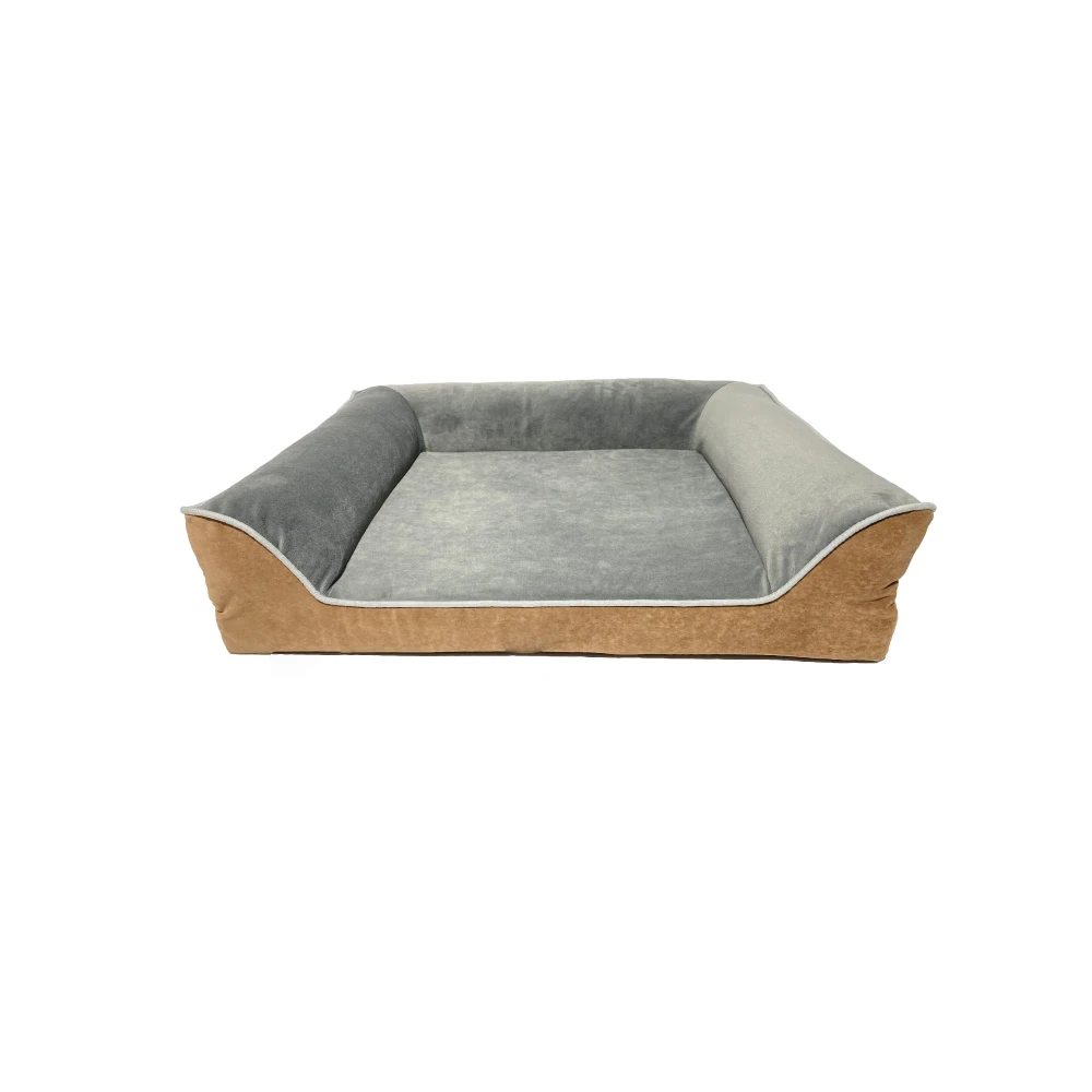 The Best Quality Clara Bolster Dog Bed Suede Cover Grey Color Buy