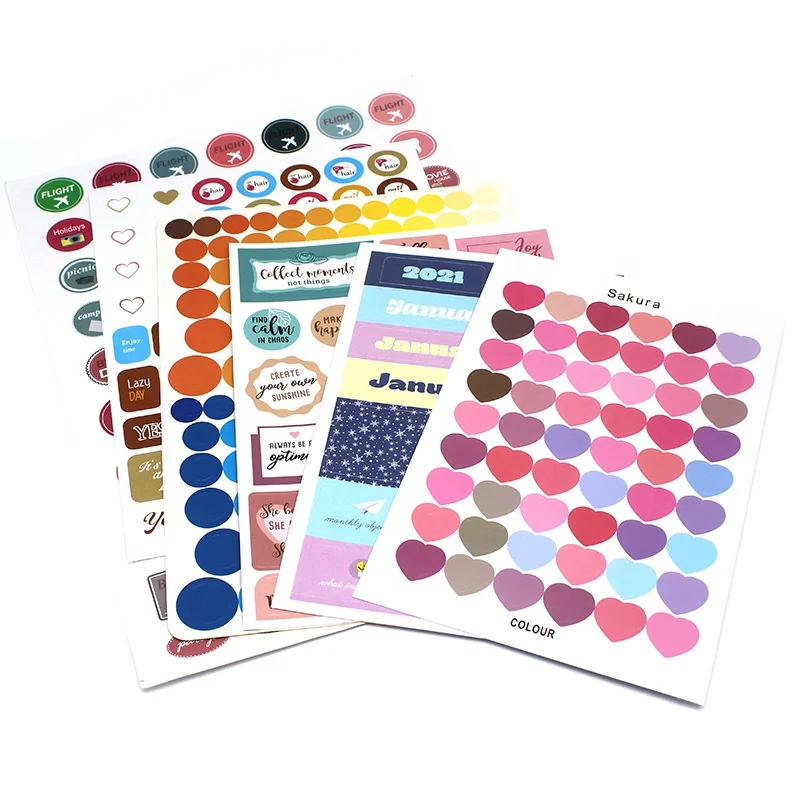2020 Custom Planner Stickers Sheet Variety Pack for Weekly Monthly Daily Journal Stationery Print Planner Sticker