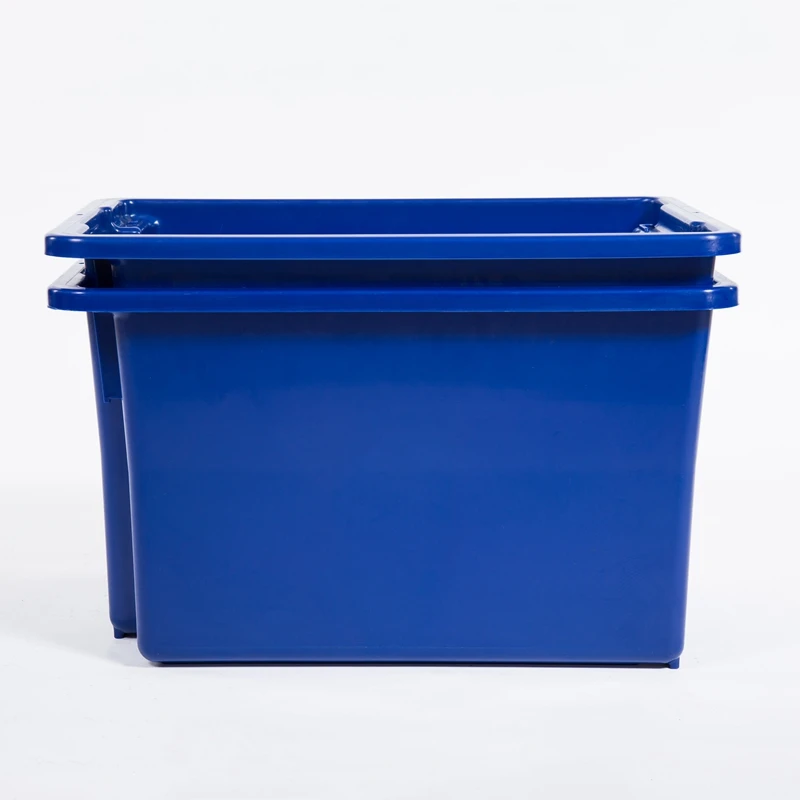 56l Heavy Duty Food Grade Stackable Nestable Plastic Storage Crate Fish