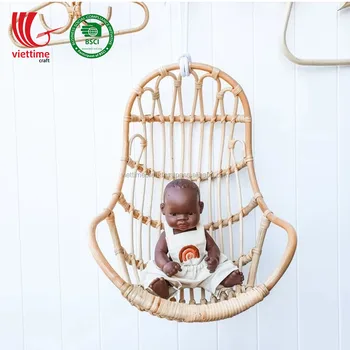 rattan dolls highchair