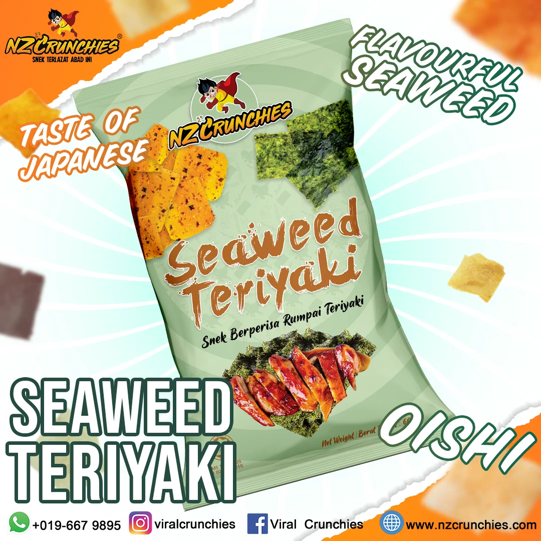 Nzc Seaweed Teriyaki Seaweed Snack Crisp Malaysia Bag Packaging Grain Snacks Unique Crunchiness