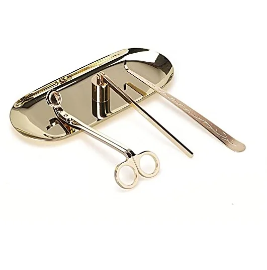 Indoor Finishing Design Candle Snuffers Set With Scissor Decorative