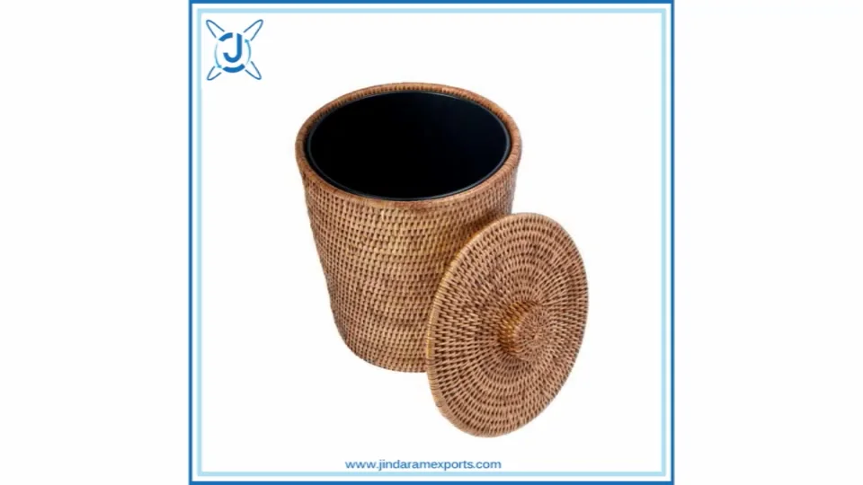 Cane Bucket Box With Lid Handmade Cane Box Traditional Handmade Storage