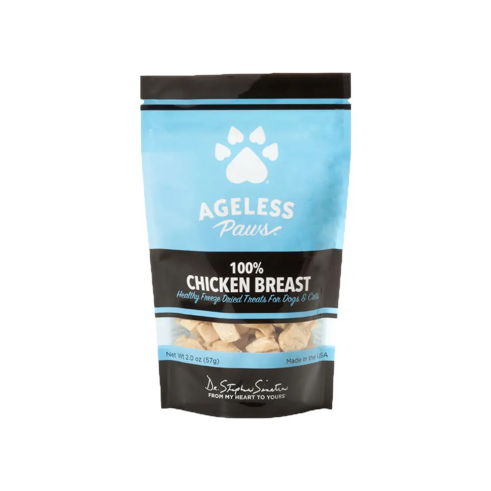 
100% Chicken Breast USA-Made Gourmet Natural Freeze-Dried Healthy Dog Treats and Cat Treats (2 oz) 