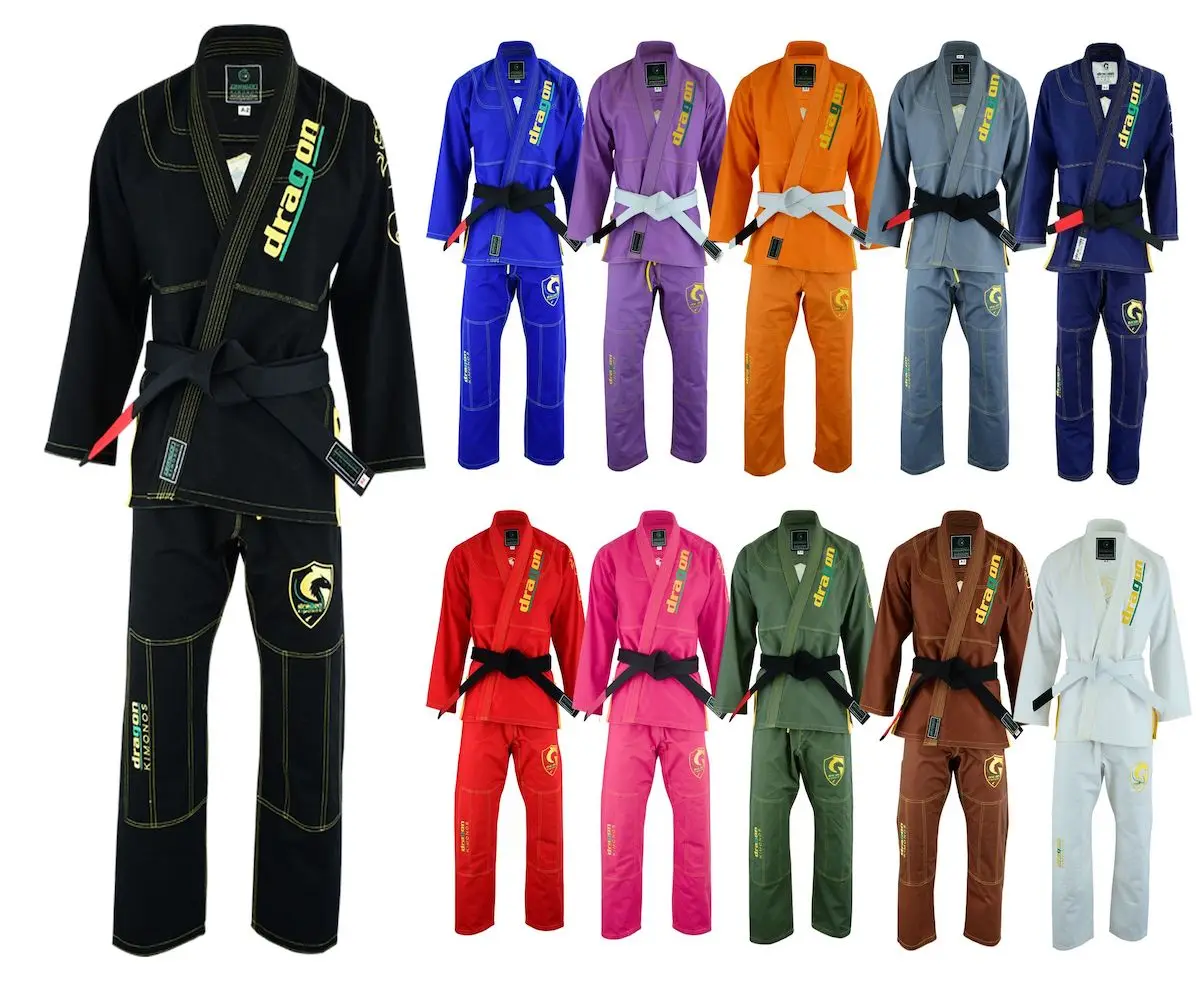 BJJ Gi Adults Kimono Brazilian Jiu Jitsu MMA Grappling Uniform belt and pants 