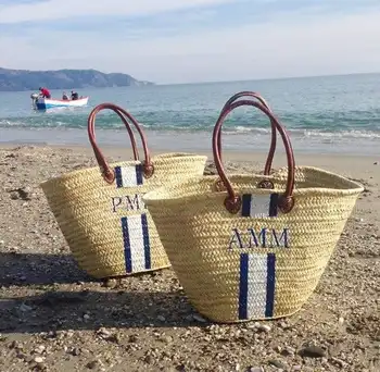 personalised pom pom beach bag