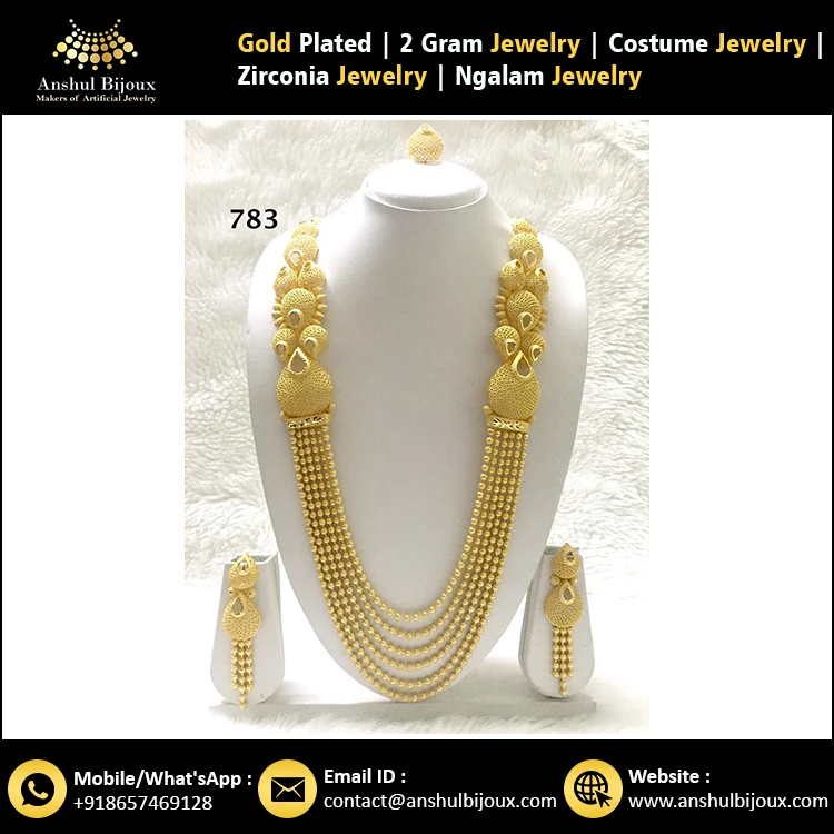 African Jewellery Bridal Design Necklace Set Gold Plated Women Buy