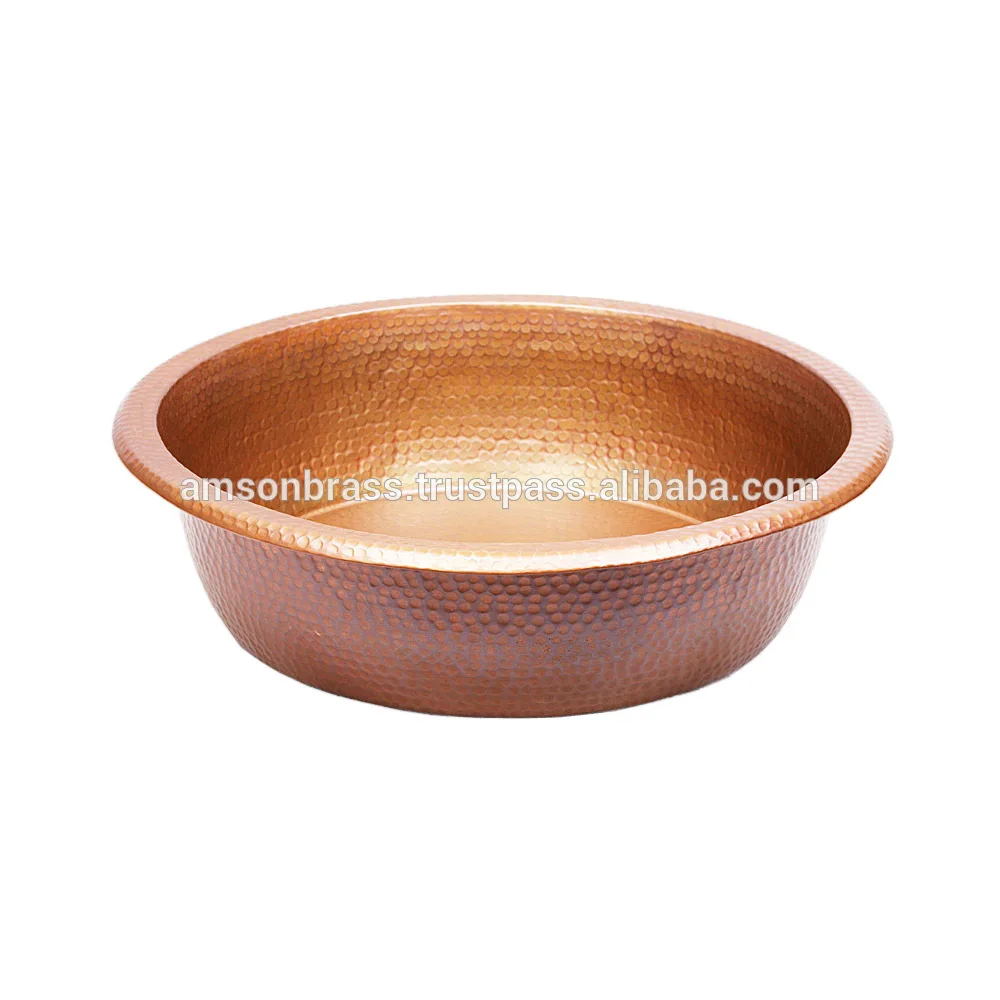 Hammered Design Copper Spa Foot Soak Bowl Buy Hammered Design Copper