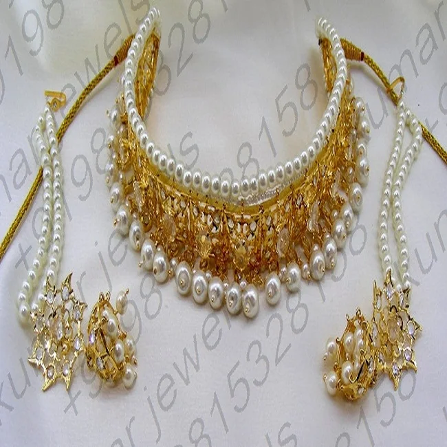 22kt Gold Plated Handmade Polki Style 