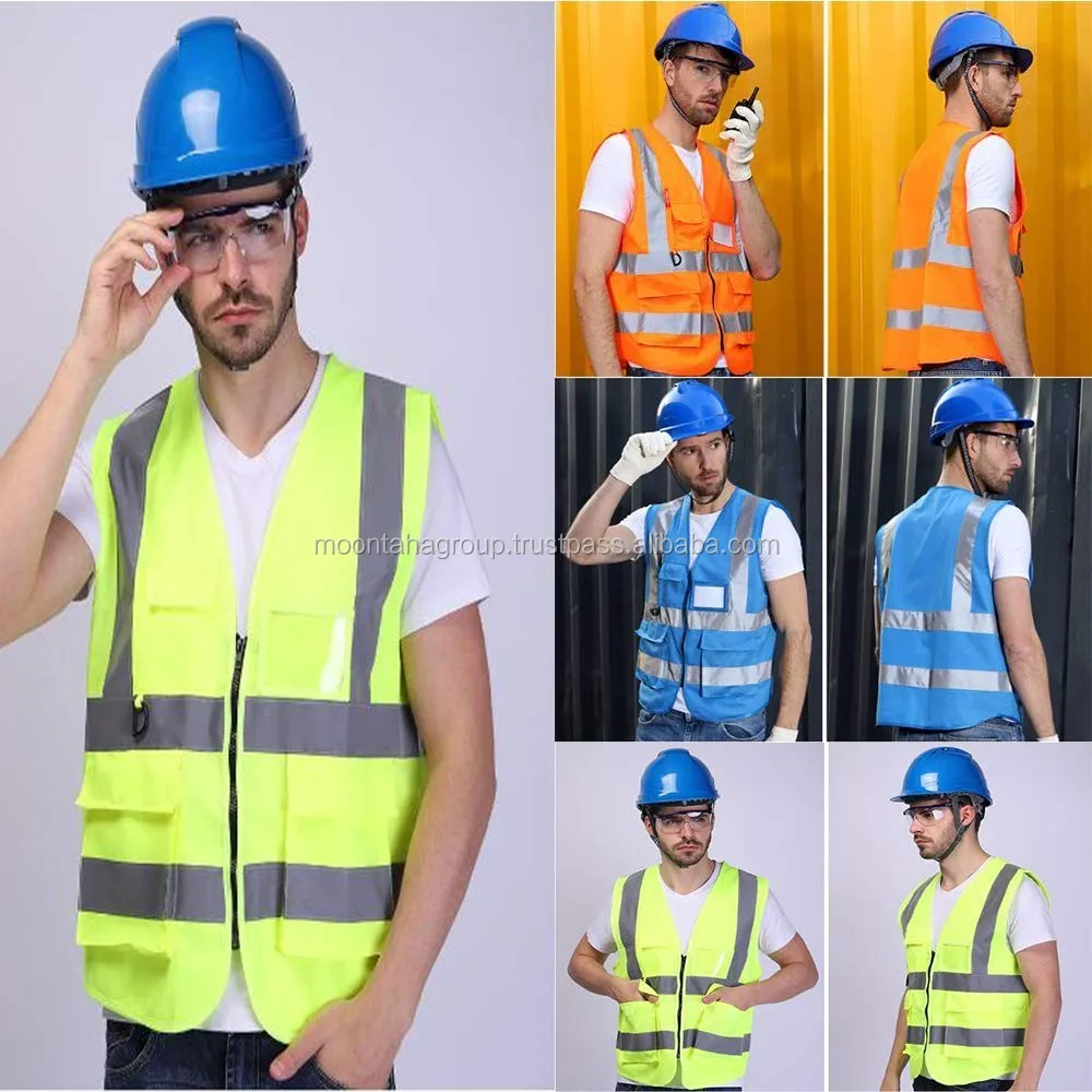 Unisex Custom Workwear Reflective Jacket Construction Worker Vest For Work Wear Clothing Working