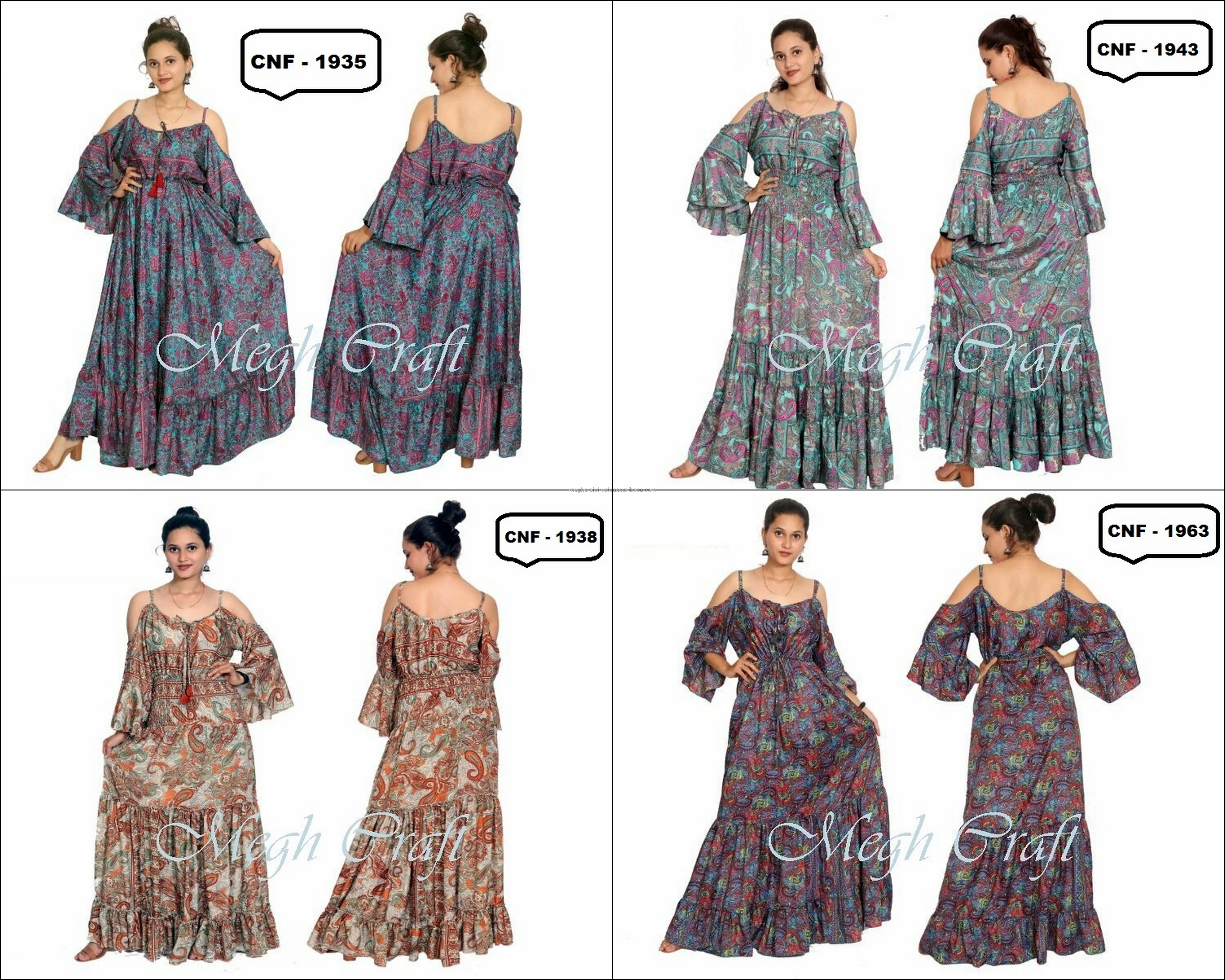 Buy Boho Summer Fashion Maxi Dress Flowy Long Maxi Dress Resort Wear ...