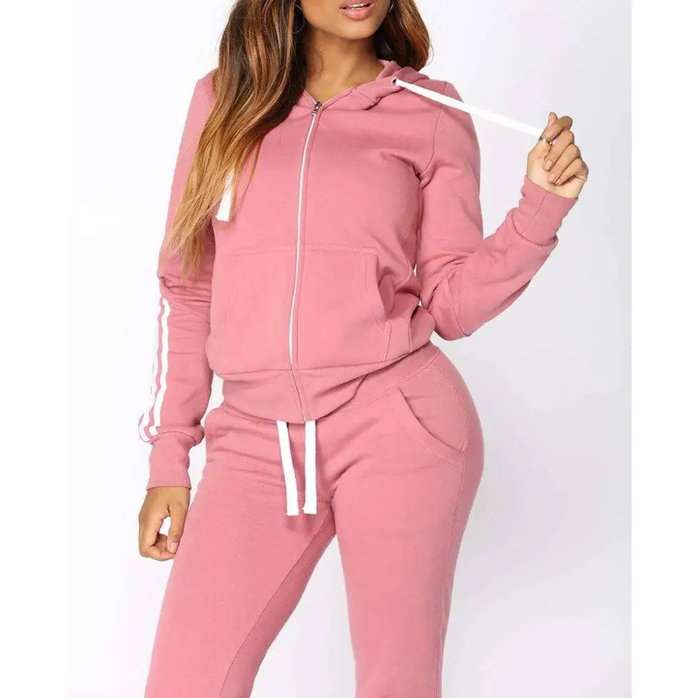 2019 Fashion High Quality Comfortable 100% Polyester Women Jogging Suit ...
