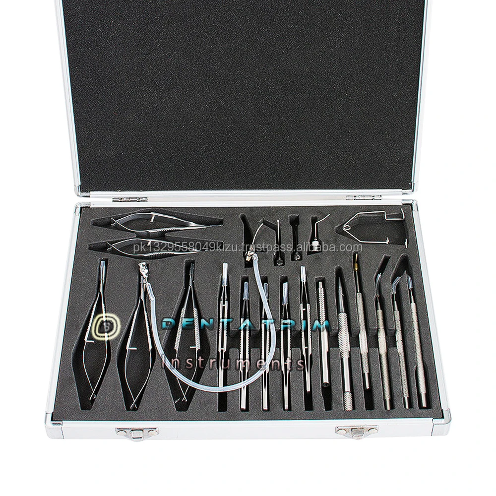 Eye Cataract Surgery Instruments Set 21 Pieces Ophthalmic Surgical