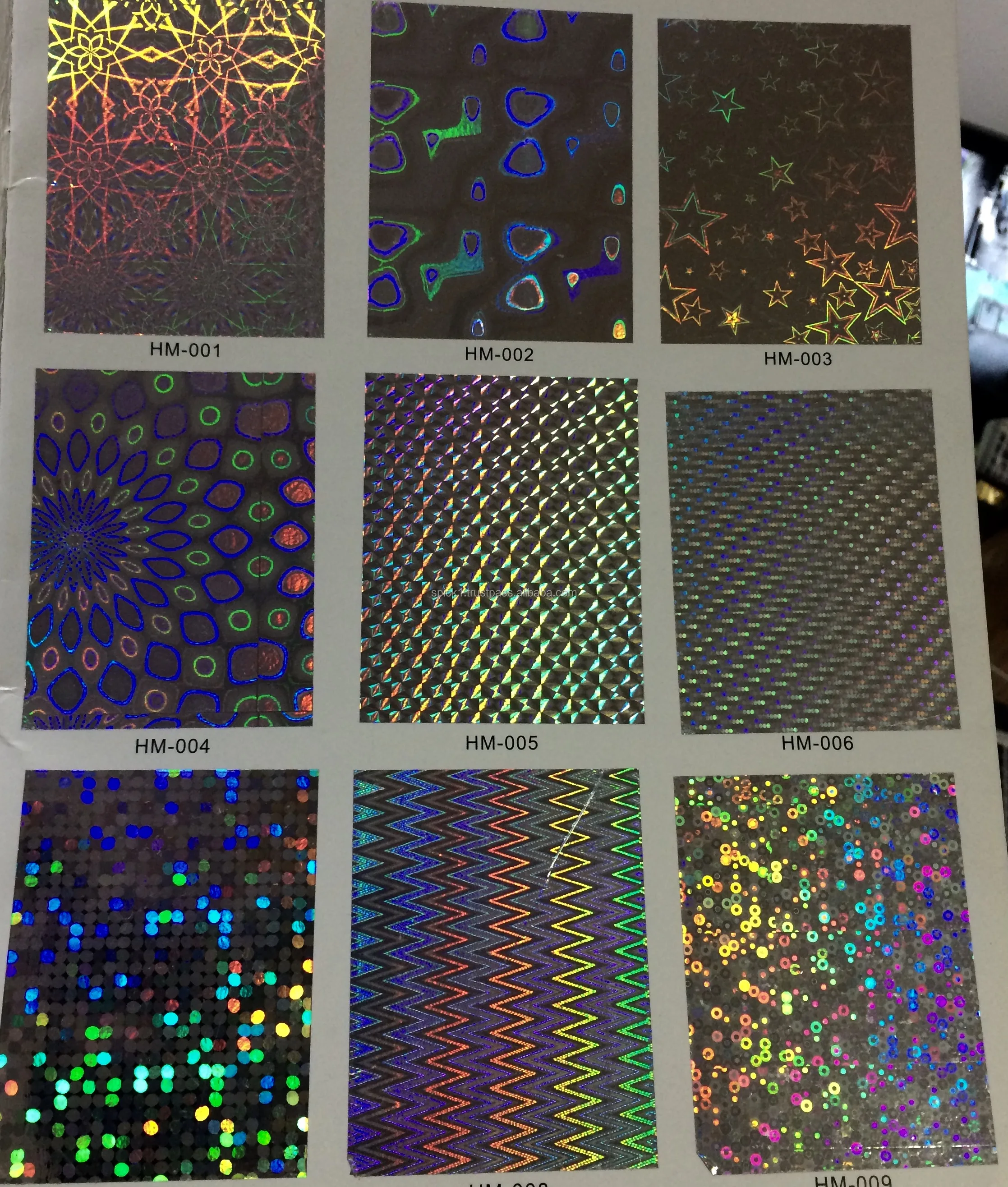 Holographic Lamination Film Polyester Film Pet Film Packaging 