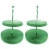 Light Green Color Wooden Cake Stand 2 Tier Centerpiece