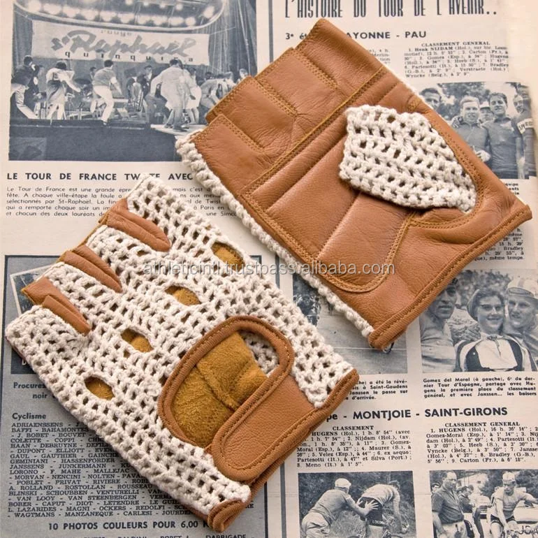 Vintage Style Crochet Track Mitts Cycling Gloves - ReCycle & BiCycle