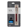 Parker Vector Metallix Fountain Pen Red With Quink