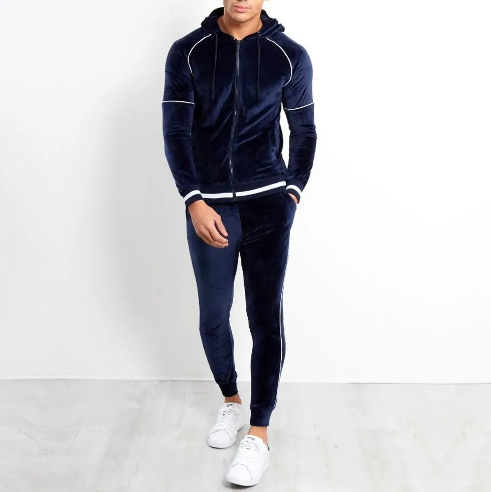 blue velvet tracksuit mens