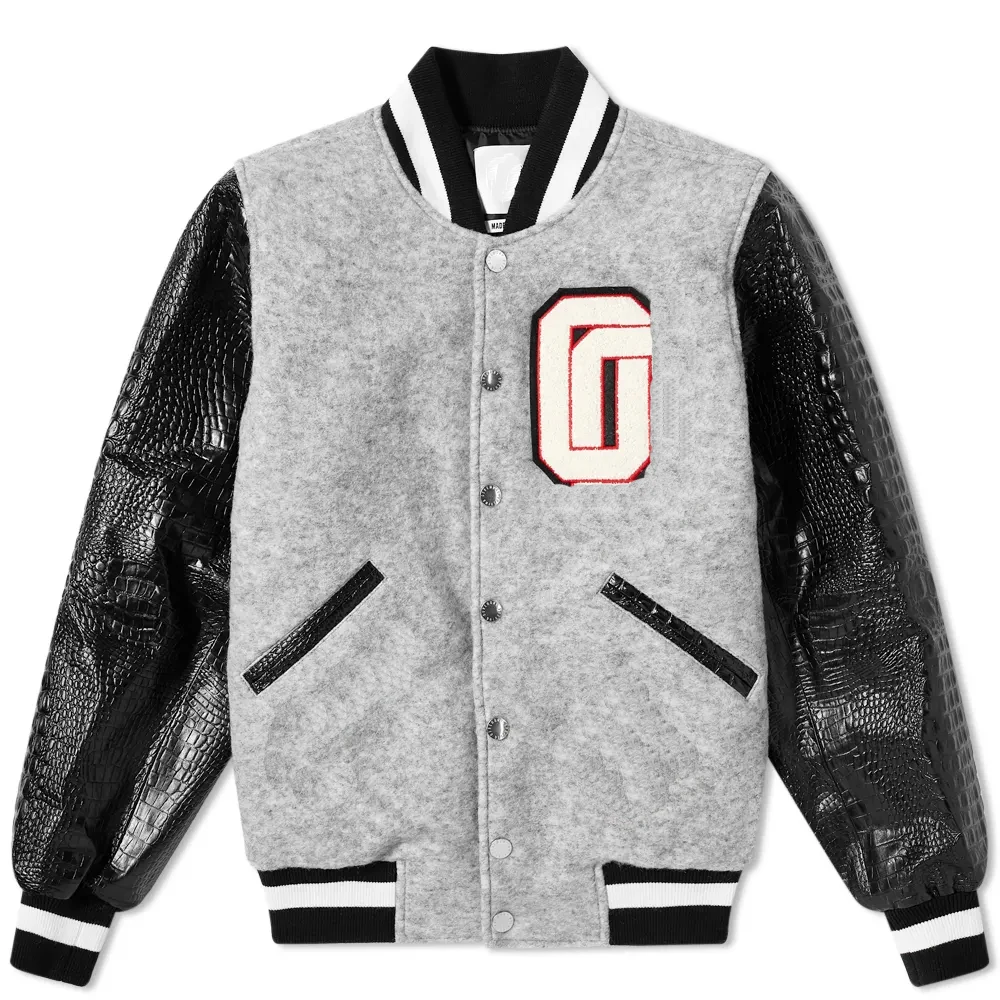 Usa Baseball Varsity Jacket Wool And Leather Varsity Jacket With