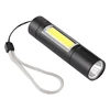 Wholesale price A1 USB Charging Waterproof Fixed Focus XPE + COB Flashlight with 3-Modes & Storage Box