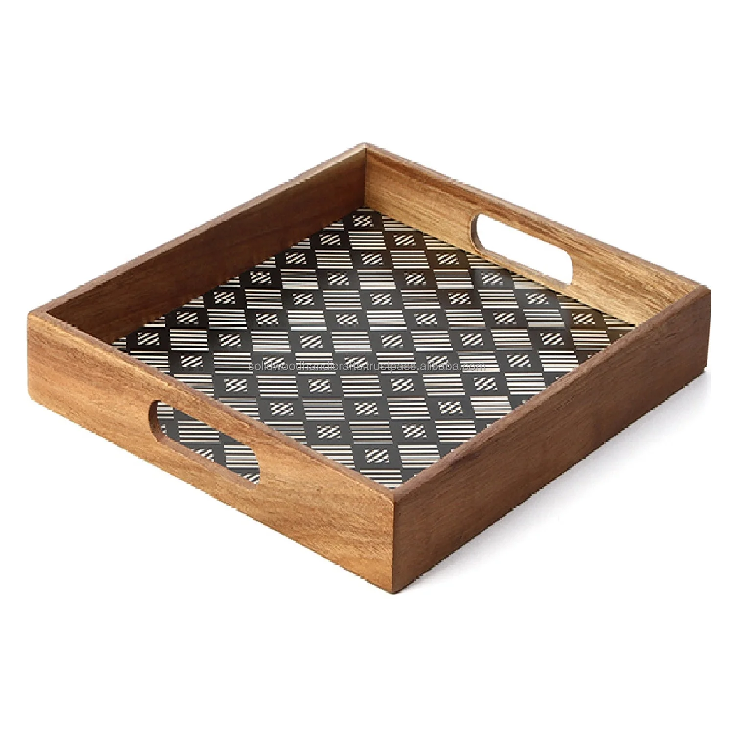 Wooden Tabletop Serving Tray Exclusive Design Item With Handmade Design