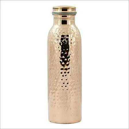 900 ML 100 % Pure Copper Hammered Water Bottle With Ayurveda Health Benefits 