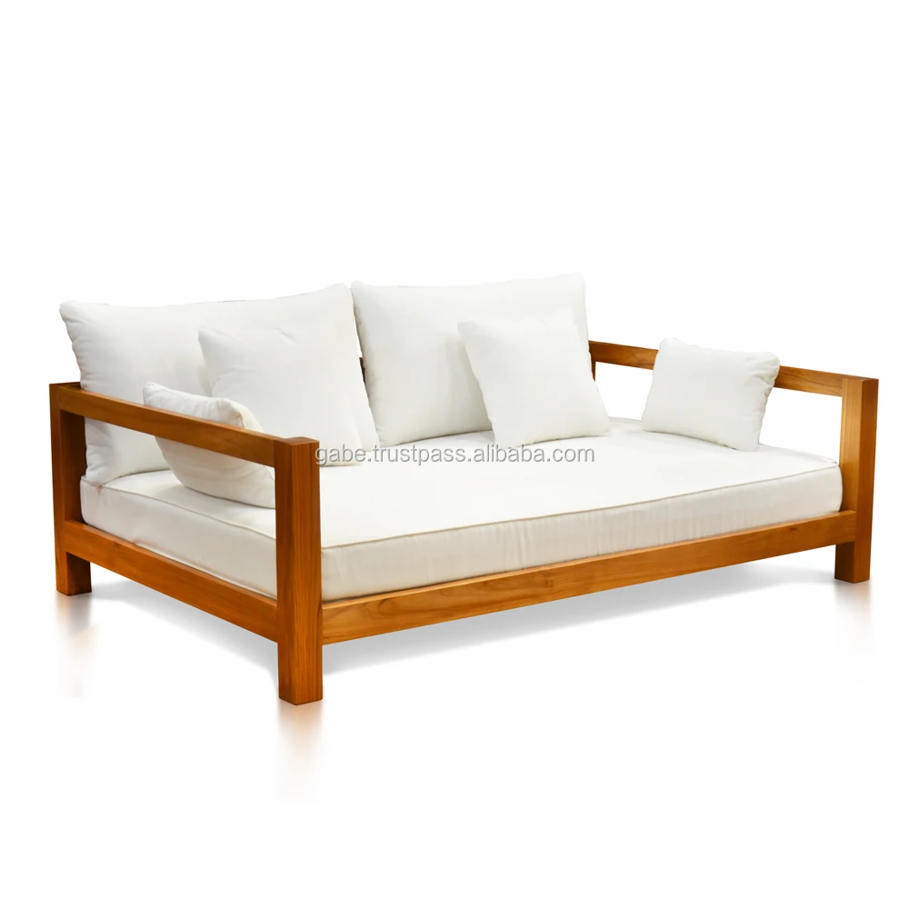 Daybed Minimalist Natural Teak Wood For Lounge Buy Daybed Minimalist