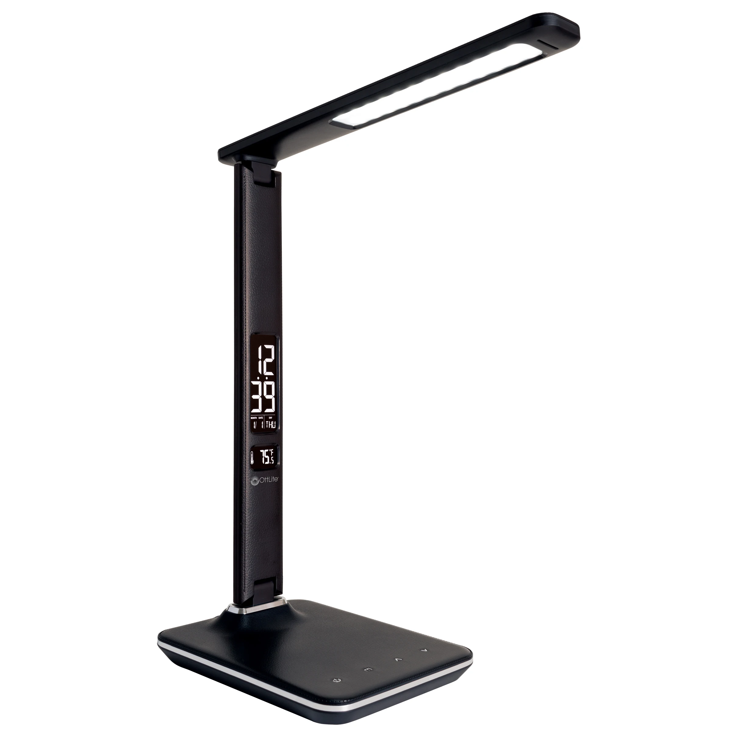 Executive Office Desk Lamp LED Desk Lamp With USB Charging Port Black By OttLite With USB Charging Port