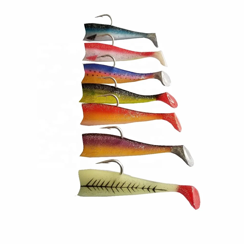 Oem Soft Plastic Lure Lead Head Diving Pvc Rubber Shad Lure Trolling