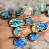Natural ear rings for women labradorite druzy silver overlay ring wholesale plated ring piston