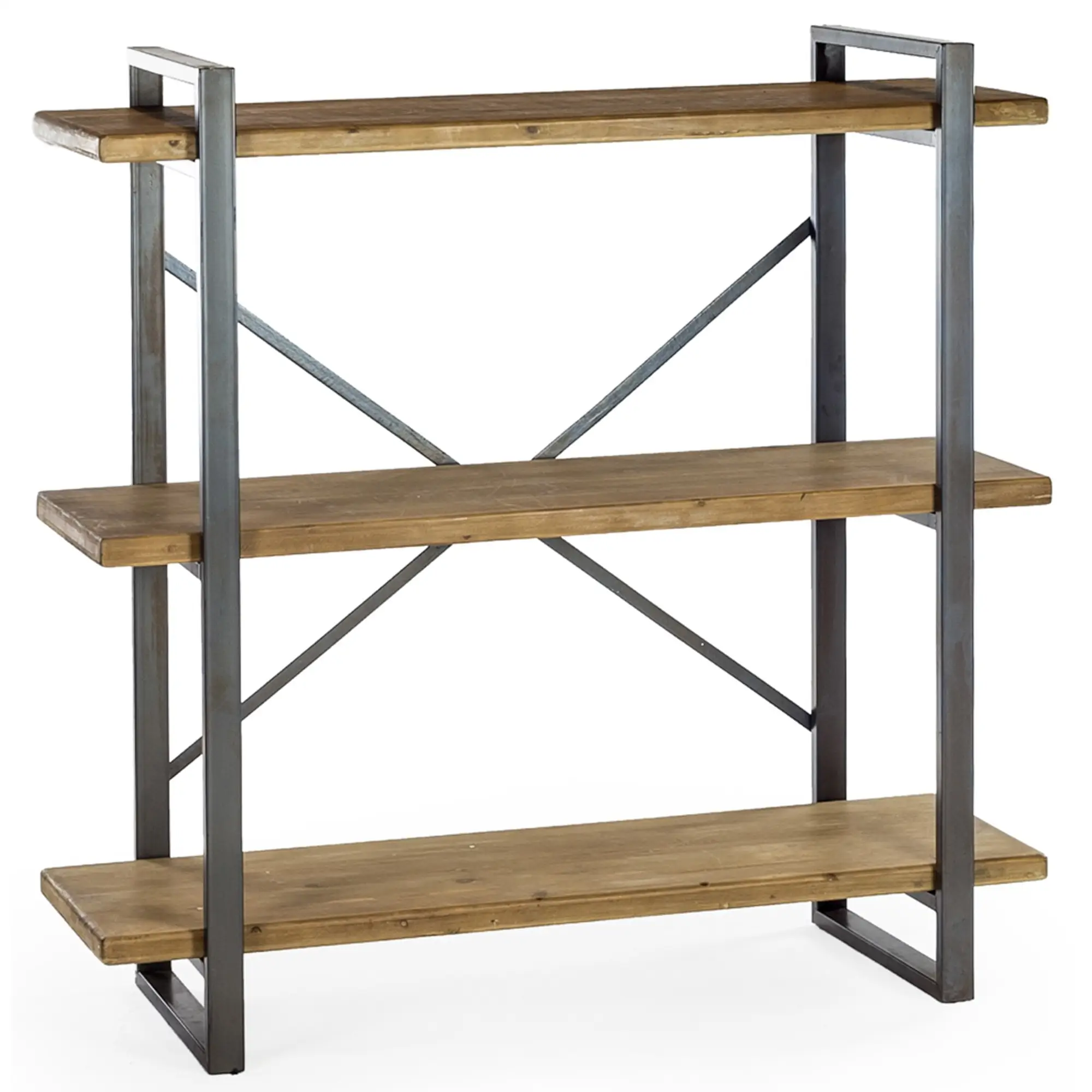 3 Tier Industrial Wall Shelving Unit Rustic Wood And Metal Wall Mounted
