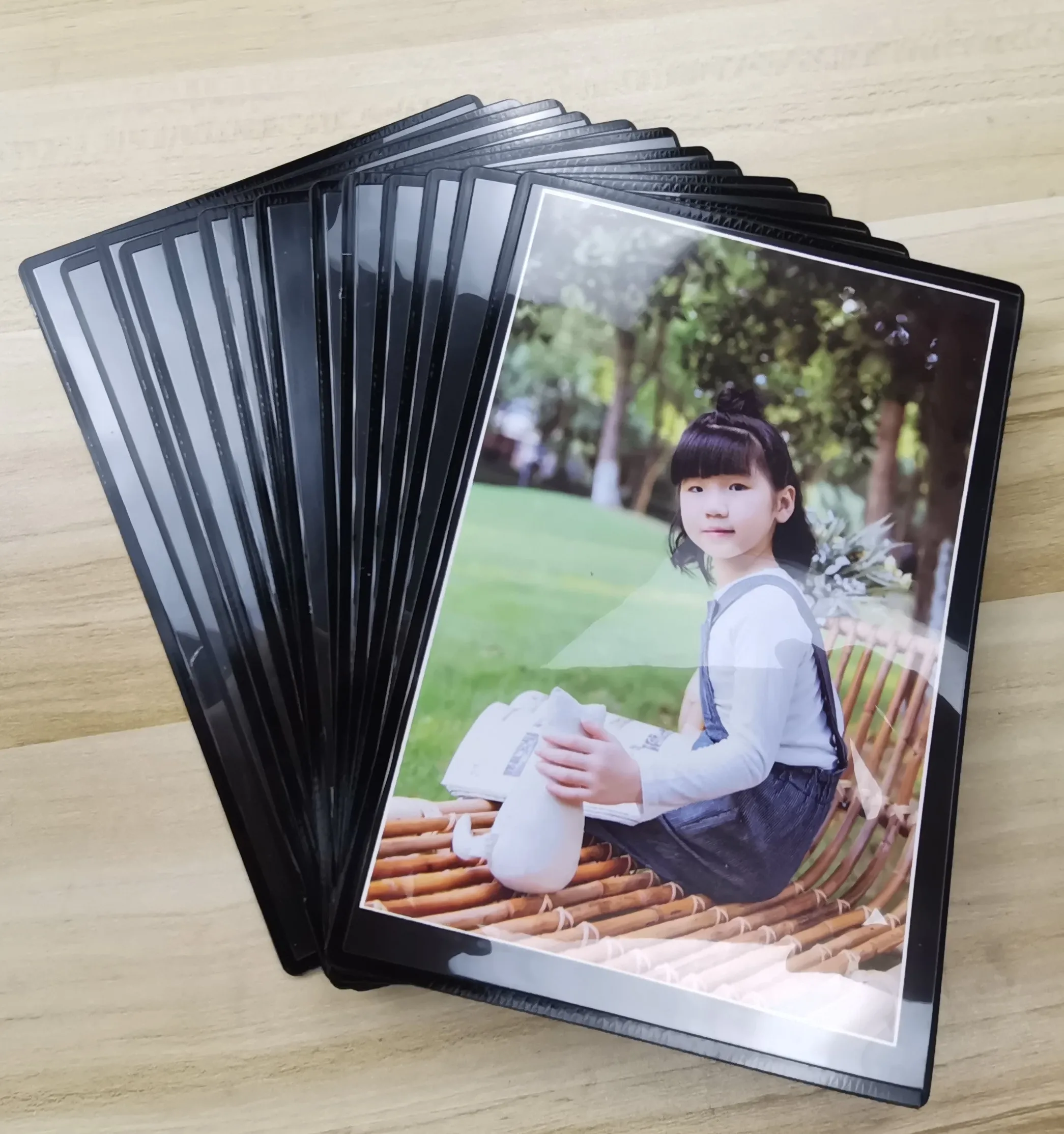 4r White/black Photo Frame,Round Corner Full Picture Dry Erase