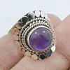 Awesome solid 92.5 sterling silver gemstone handmade ring amethyst ring