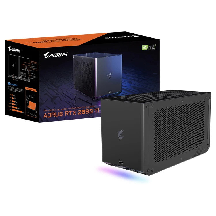 GIGABYTE AORUS RTX 2080 Ti GAMING BOX NVIDIA Graphics Card WATER-COOLING  EXTERNAL GRAPHICS 11GB Memory (GV-N208TIXEB-11GC)