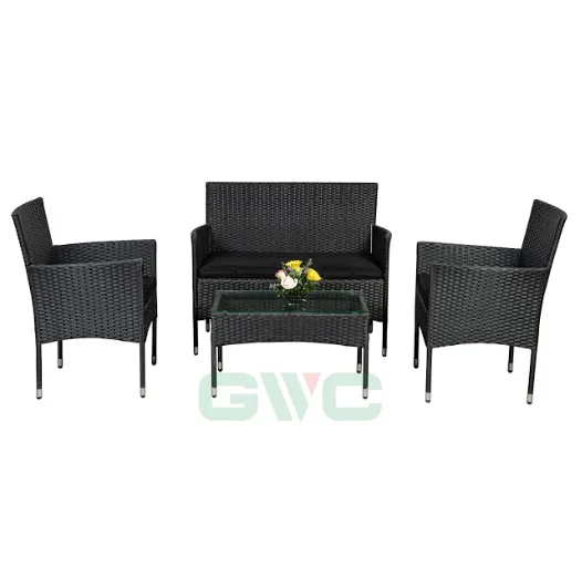 4 Pieces Pe Rattan Sofa Set For Outdoor Conservation - Buy Garden
