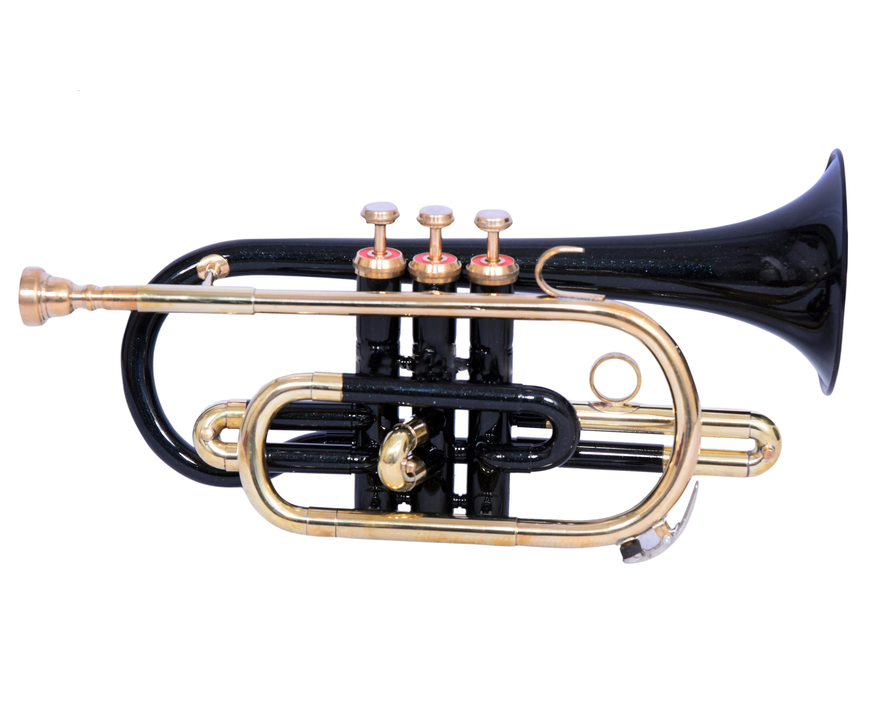 NASIR ALI NEW PROFESSIONAL  BLACK CORNET BB PITCH PREMIUM  QUALITY WITH INCLUDE HARDCASE AND MOUTHPIECE