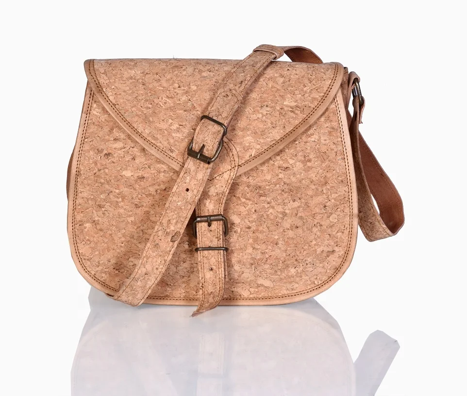 时尚软木皮革肩带葡萄牙手袋软木包