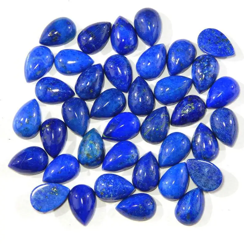 8x 10mm天然青金石梨形宽松宝石 Buy 青金石项链青金石环青金石耳环青金石晶体青金石挂件青金石担心石头 自然的蓝色青金石梨形凸面型宝石青 金石梨松散宝石疗愈石青金石棕榈 青金石cabochons青金石宝石天然青金石石料青金石松动的石头上蓝色青金石cabochons青金石