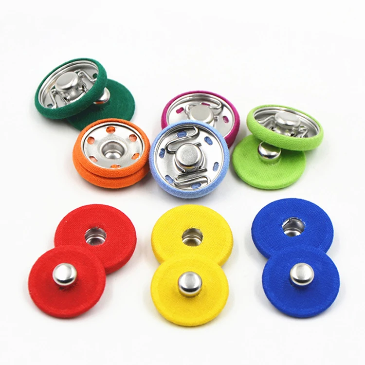 Sustainable Custom Fashion Fabric Covered Metal Snap Button Buy Press