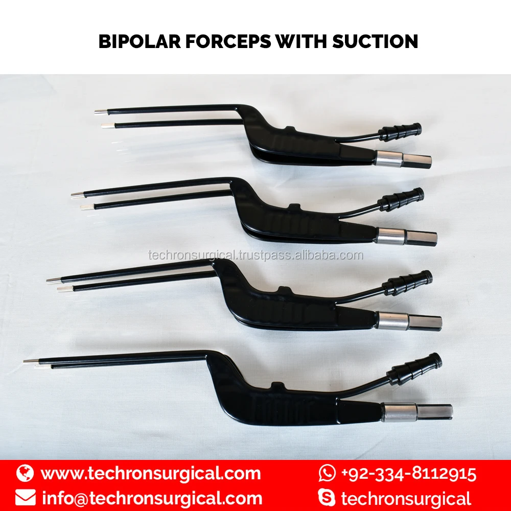 Bipolar Insulated Blunt Coagulation Forceps W/suction Channel 20cm