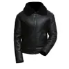 Hot Selling High Quality leather jacket Custom Mens Winter Windproof Garments Genuine Leather fur Liner Bomber Jacket